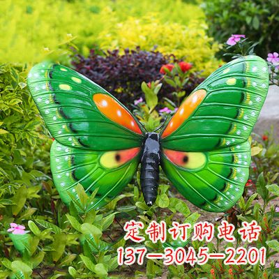广州精致魅力的绿色蝴蝶雕塑