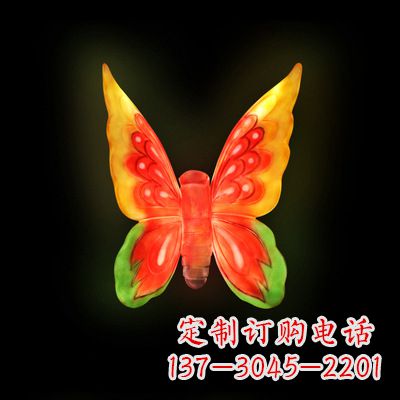 广州精美小号黄色发光蝴蝶雕塑