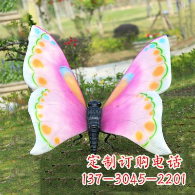 广州仿真蝴蝶_紫白色款105x100x80