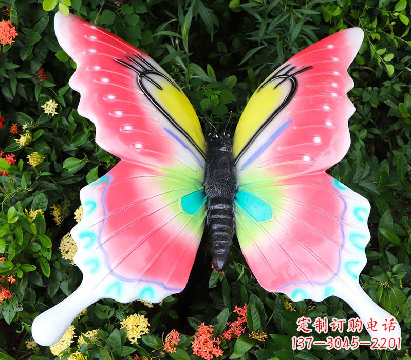 广州豪华蝴蝶彩绘树脂雕塑