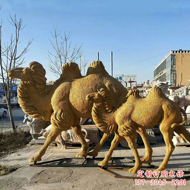 广州精美玻璃钢骆驼雕塑