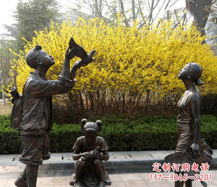 广州精致可爱的儿童铜雕