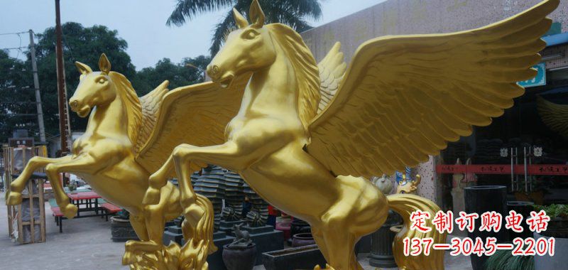广州飞马玻璃钢仿铜动物雕塑
