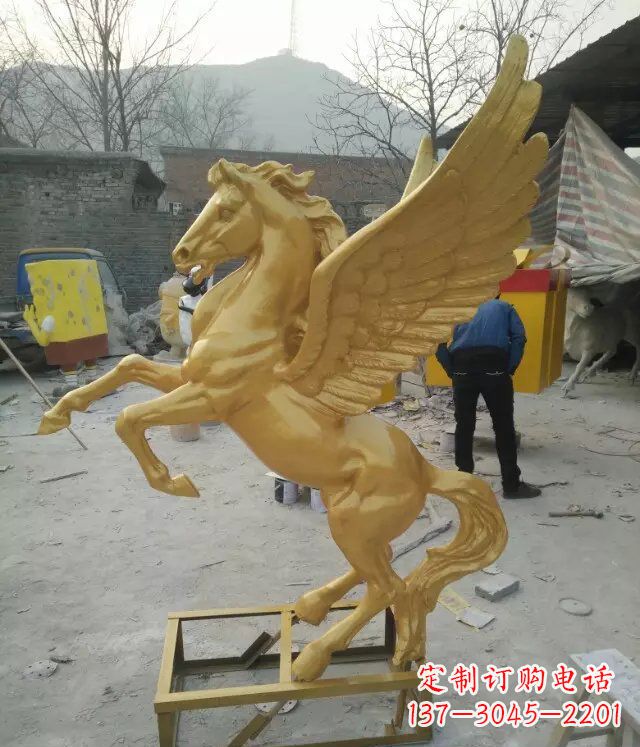 广州飞马动物铜雕,精美细腻