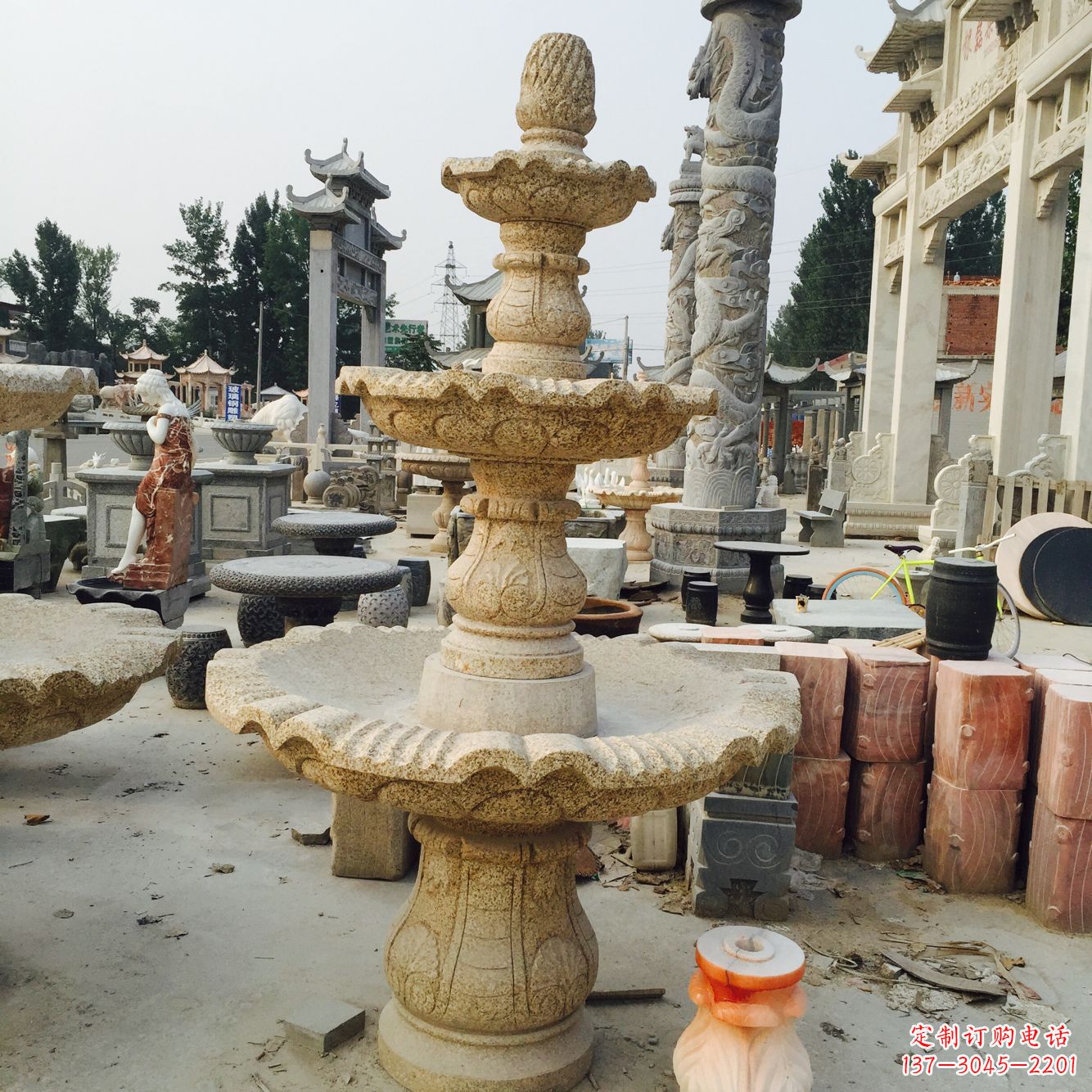广州精美风水球石雕艺术品