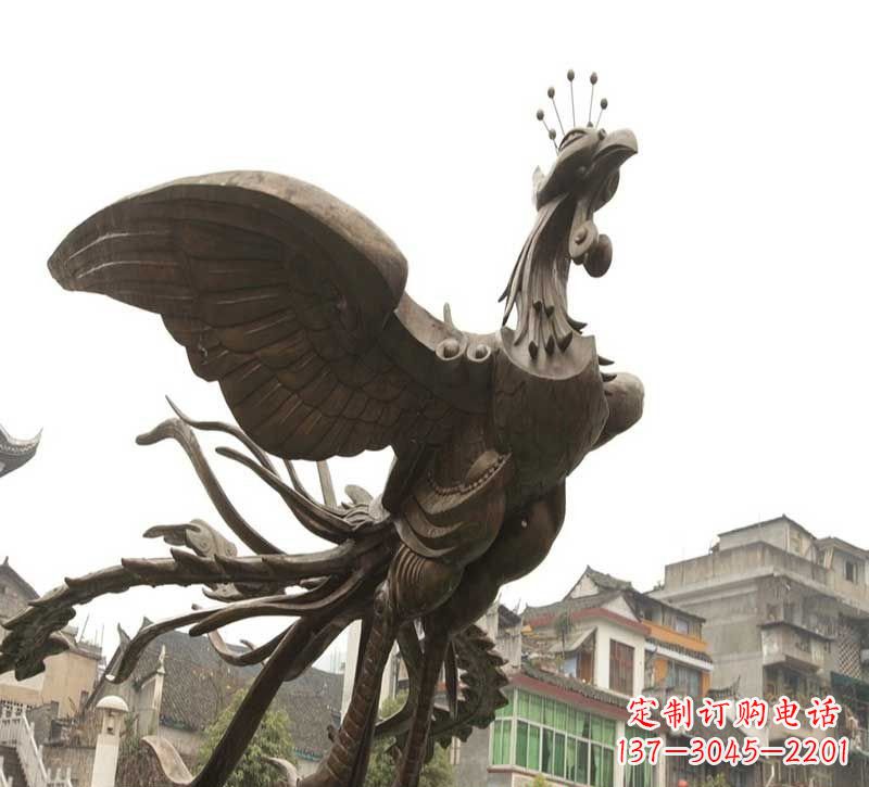 广州凤凰飞翔铜雕