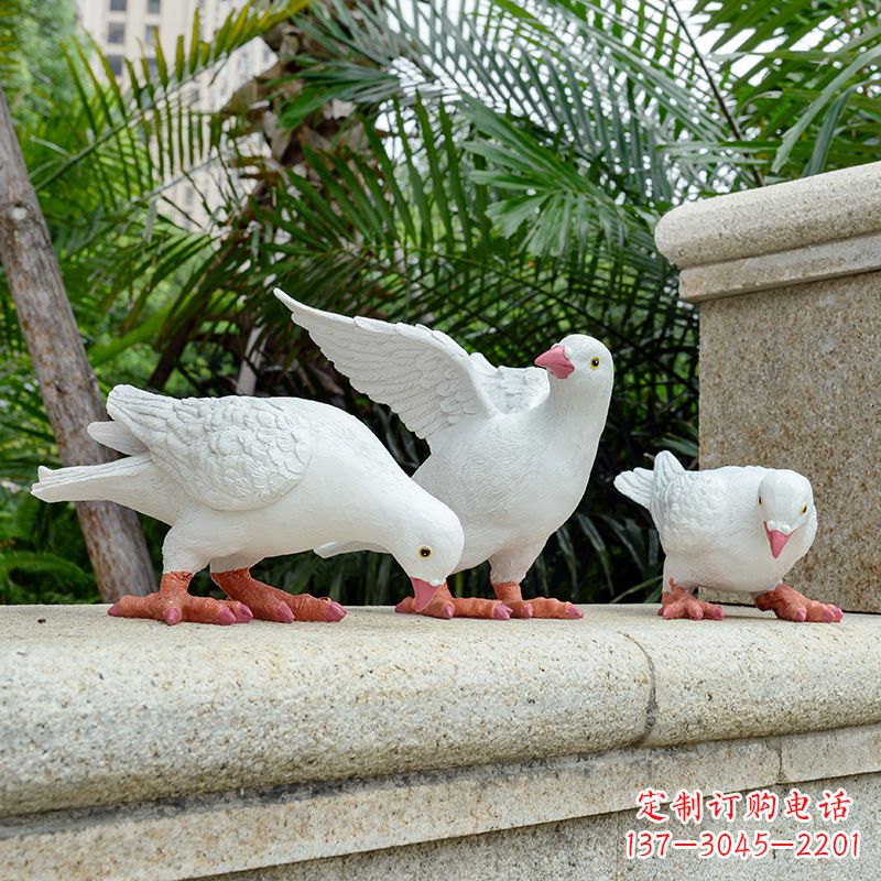 广州纯美飞翔——手工鸽子雕塑