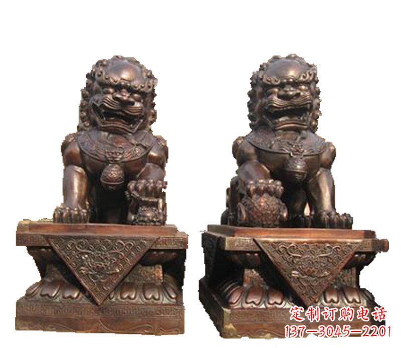 广州公司汇丰狮子铜雕塑摆件 (2)