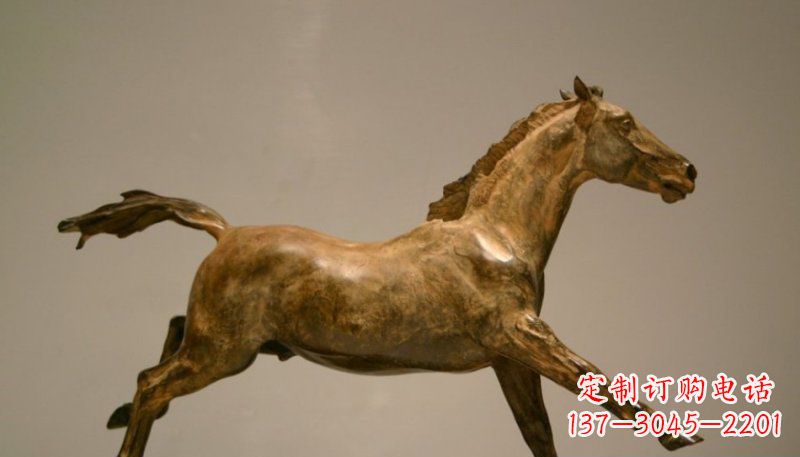 广州铜雕动物奔跑马
