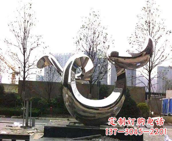 广州新品发布不锈钢抽象鲸鱼雕塑