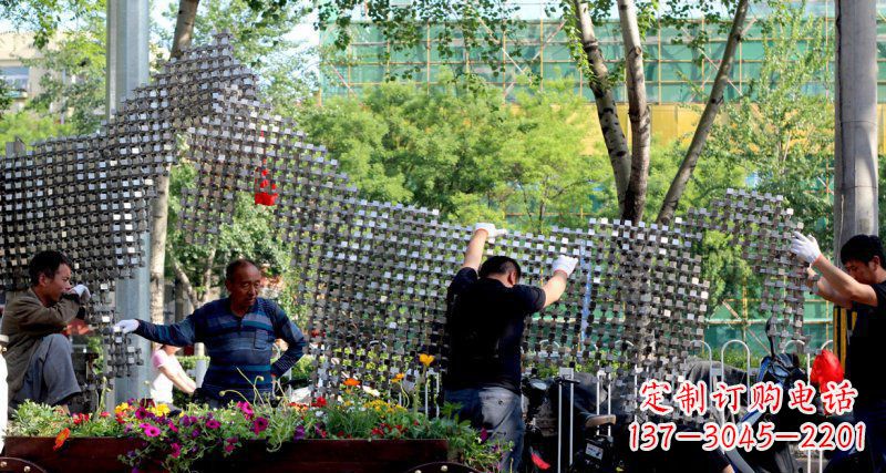 广州中领雕塑 - 动物抽象不锈钢雕塑