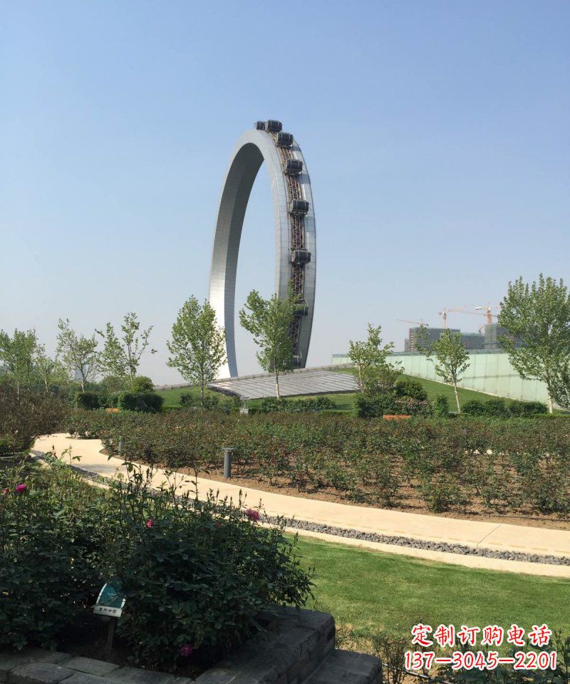 广州精美摩天轮不锈钢抽象雕塑