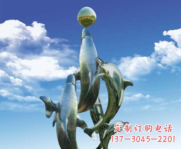 广州有定制|不锈钢|大型海豚雕塑