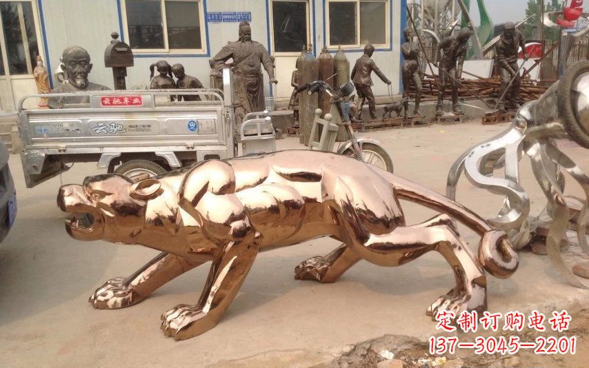 广州中领雕塑出品不锈钢动物雕塑