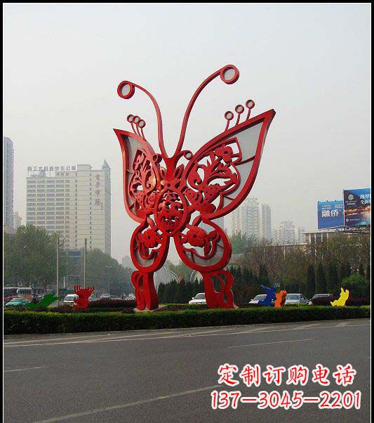 广州大型不锈钢蝴蝶雕塑