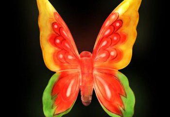 广州艺术雕塑大号黄色发光蝴蝶