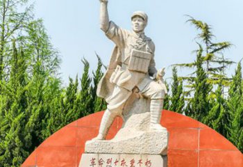 广州董存瑞石雕为共和国献身的英雄记忆