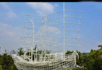 广州唯美不锈钢帆船雕塑