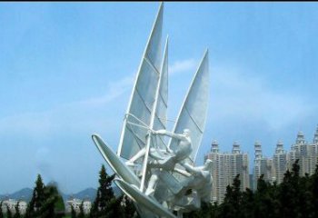 广州不锈钢帆船比赛雕塑
