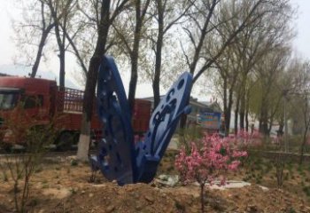 广州和蝴蝶一起飞翔的不锈钢景观雕塑