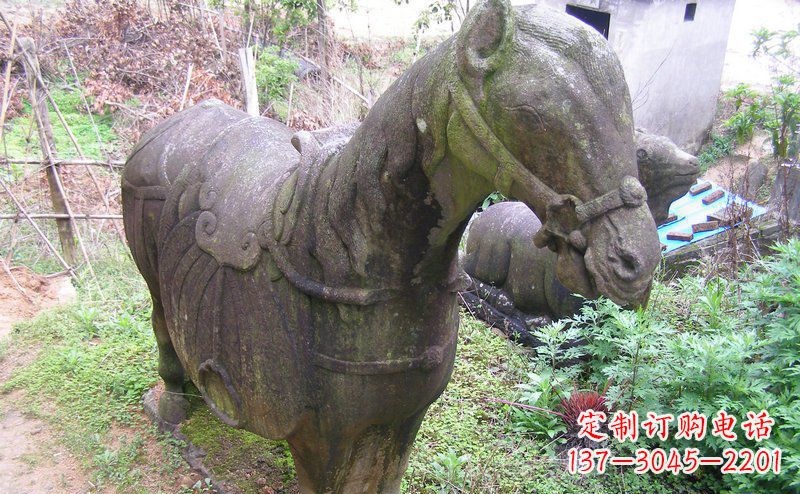 广州公园抽象马动物铜雕