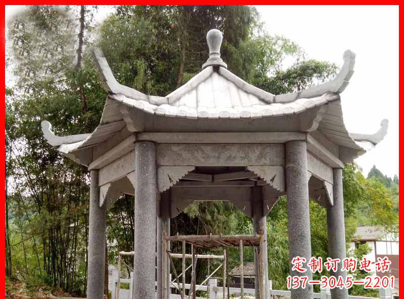 广州复古公园石凉亭雕塑
