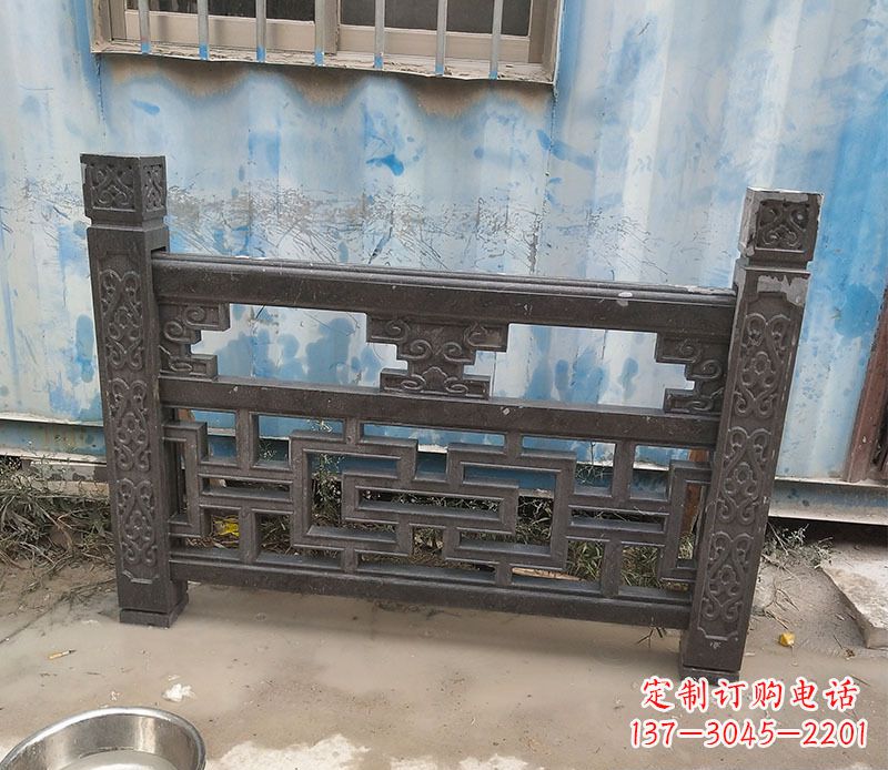 广州集乐馆大理石栏板雕塑