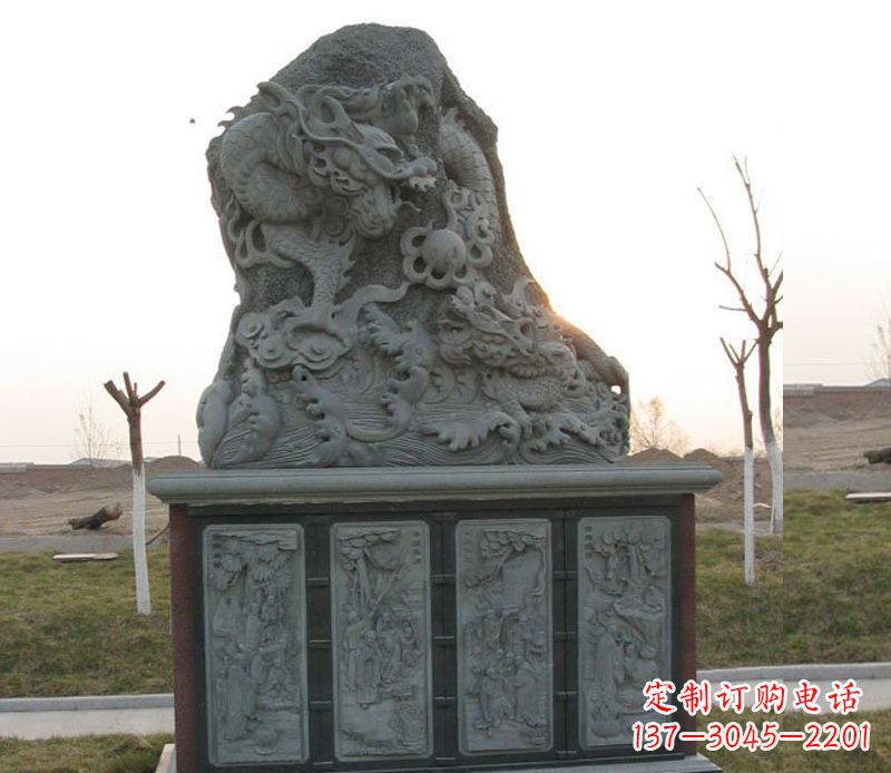 广州精美的大理石龙雕塑
