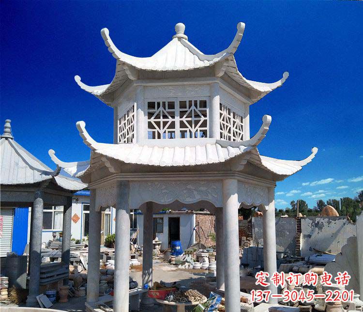 广州大理石双层凉亭雕塑