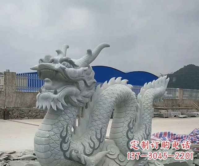 广州大理石生肖龙景观石雕