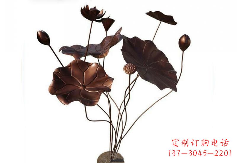 广州传承经典,锻铜荷花雕塑