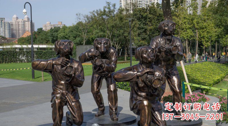 广州公园装饰雕塑——可爱活泼的狗雕塑