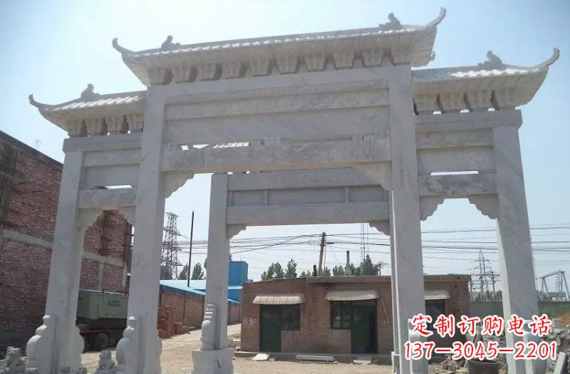广州牌坊石雕 – 三门牌坊石雕,极具风格的艺术品
