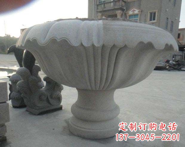 广州高端大理石花盆雕塑