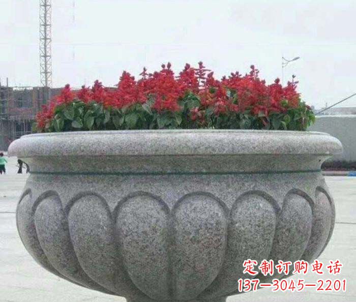 广州精美大理石花盆雕塑