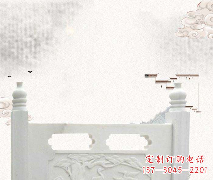 广州中领雕塑汉白玉石栏板雕塑