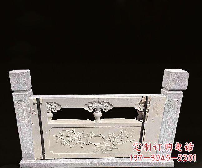广州梅花浮雕石栏板雕塑