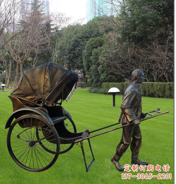 广州艺术纪念·传统文化·黄包车雕塑