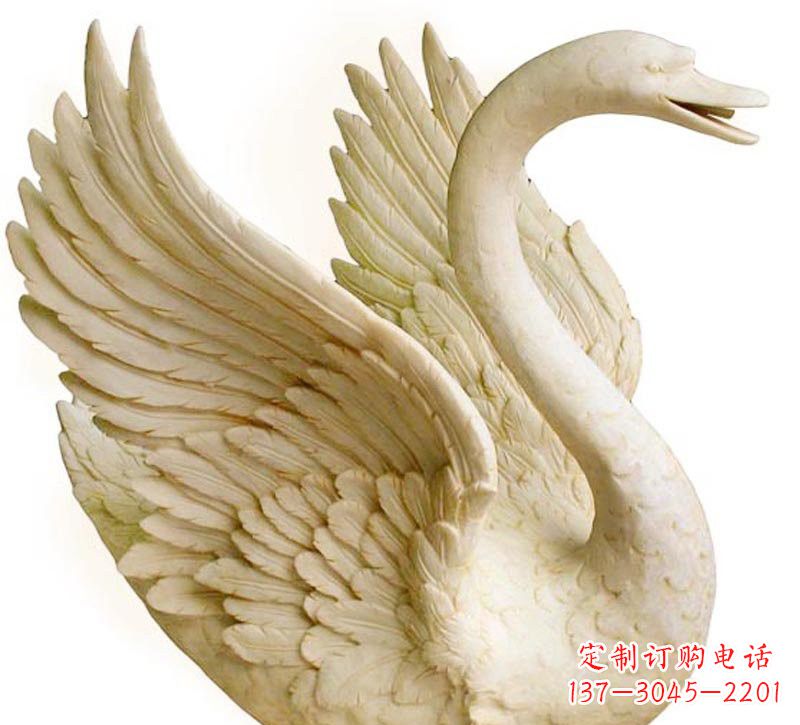 广州公园喷水天鹅石雕