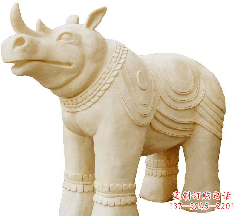 广州砂岩犀牛雕塑