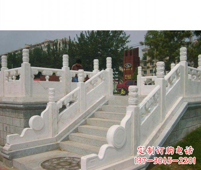 广州公园石栏板大理石雕塑