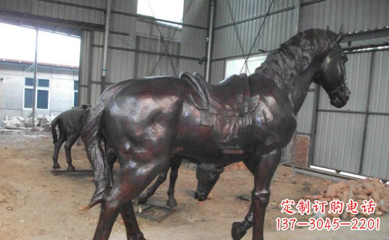 广州公园铜马动物铜雕
