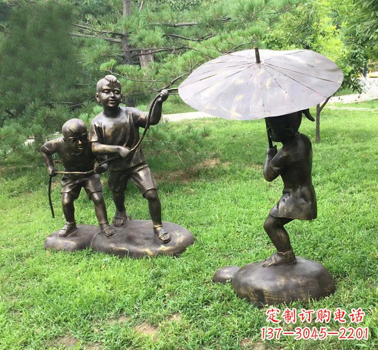 广州趣味活动儿童铜雕