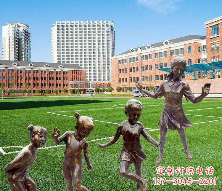 广州中领雕塑定制小孩铜雕