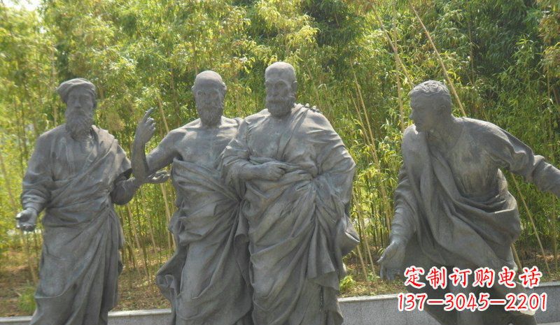 广州传承经典,深情呈现——铜雕西方名人人物雕塑