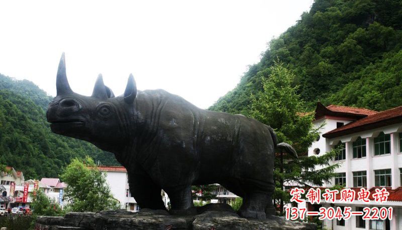 广州公园犀牛石雕