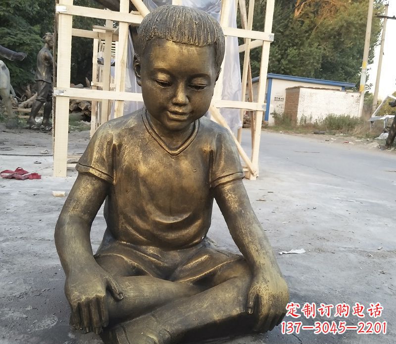 广州孩子们的梦想-铜质儿童雕塑