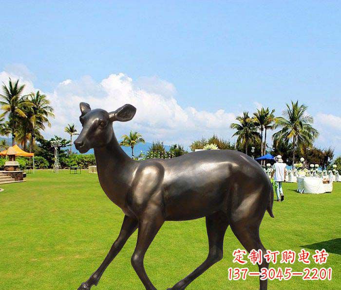 广州高品质小鹿动物铜雕
