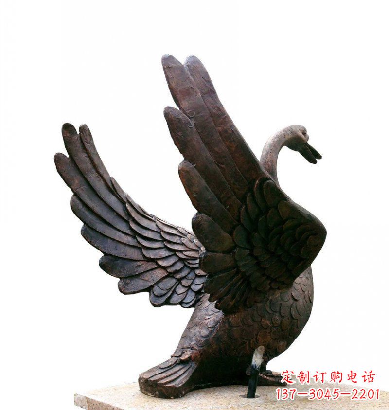 广州欣赏翱翔的天鹅铜雕