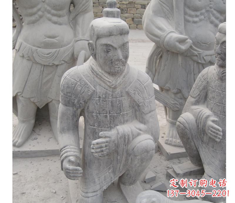 广州古代兵马俑石雕